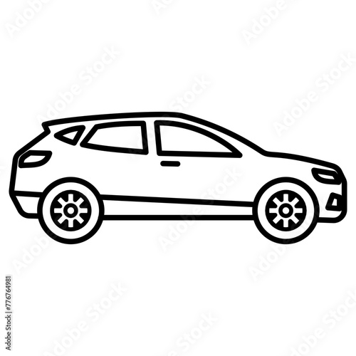 car icon, simple vector design © rex