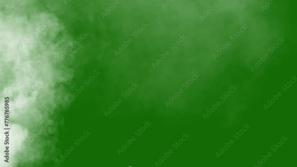 motionVFX smoke and steam rising in the right corner isolated on green screen background motionVFX smoke and steam rising in the right corner isolated on green screen background
