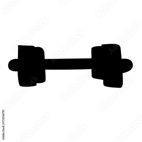 dumbbel silhouette icon 