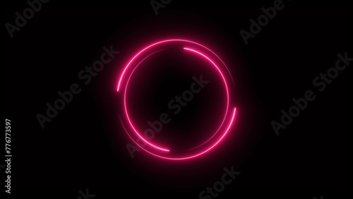 abstract beautiful yellow neon light loading circle sign illustration background 