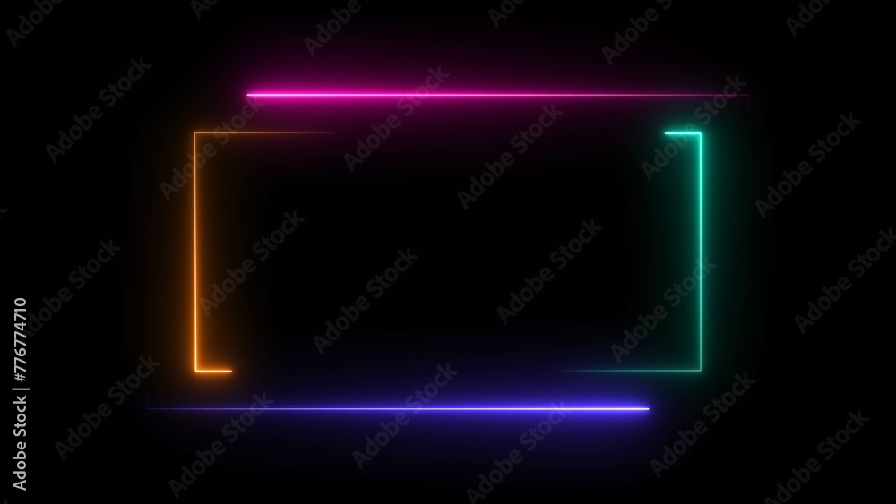 Abstract beautiful neon rectangle frame illustration background. Abstract beautiful neon rectangle frame illustration background.