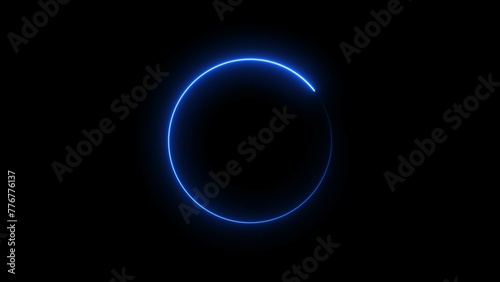 abstract beautiful loading circle neon light background illustration. 