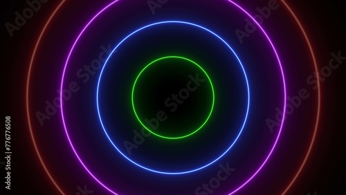 abstract beautiful loading circle neon light background illustration. 