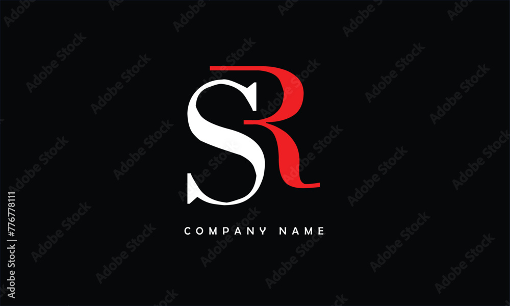 SR, RS, S, R Abstract Letters Logo Monogram SR, RS, S, R Abstract Letters Logo Monogram