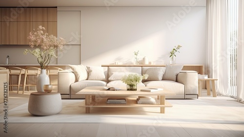 modern blurred interior design 3d