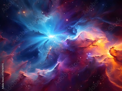 bright Nebula Background with Interstellar Beauty