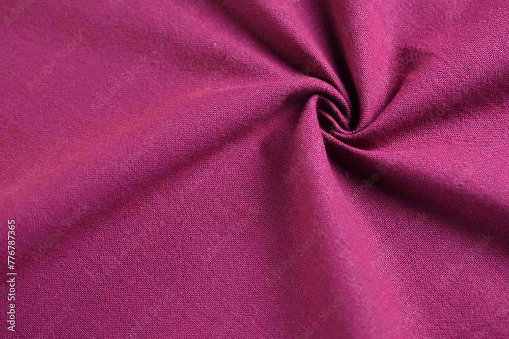 red cotton texture color of fabric textile industry, abstract image for fashion cloth design background
