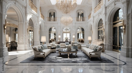 elegance blurred interior design lobby