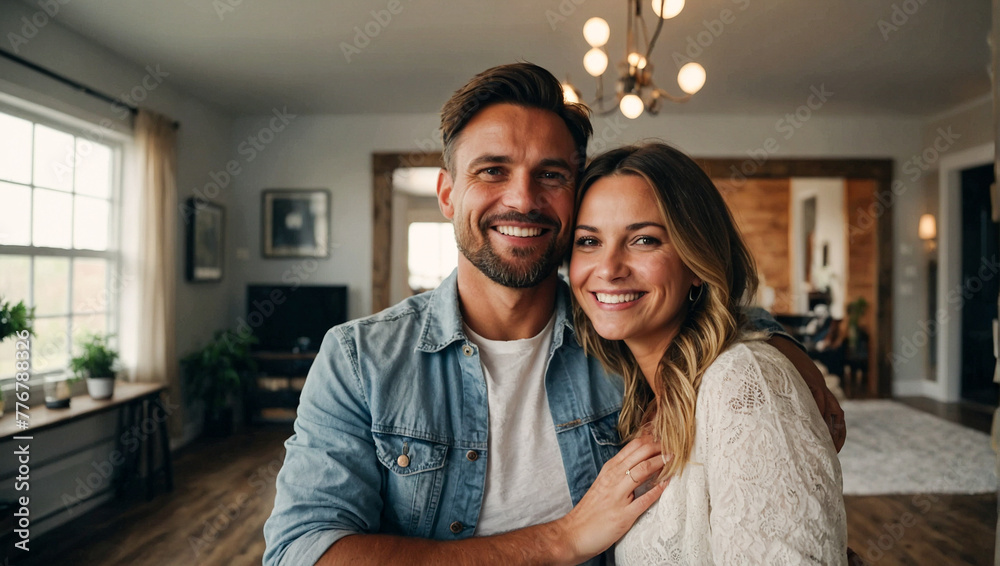 Happy Couple with Dream Home Happy Couple with Dream Home