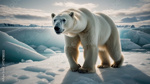 polar bear in the snow