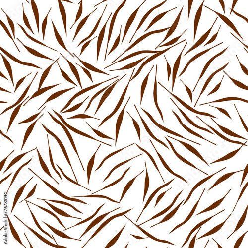 seamless pattern with brown leaves on white background for cloth pattern , floor tiles,wallpaper ,curtain,tiles pattern, home decorating design,kitchen