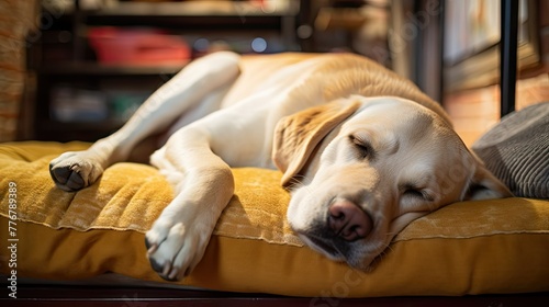 loyal yellow lab dog