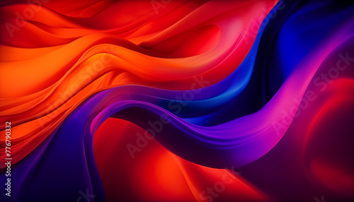 Wave pattern in vibrant colors on backdrop 