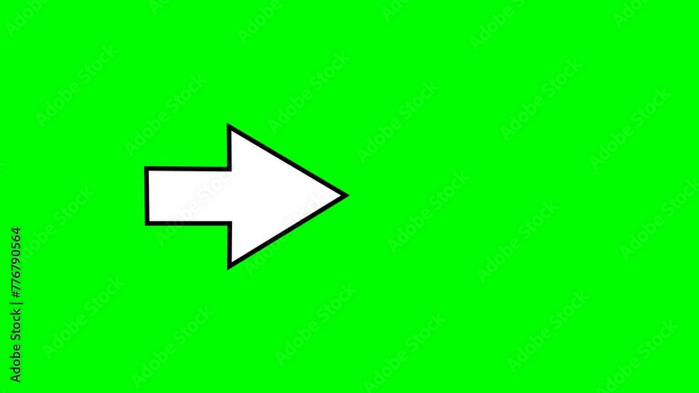 Back and forth right arrow animation in concept video. Flat design arrow icon in 4k resolution. Back and forth right arrow animation in concept video. Flat design arrow icon in 4k resolution.