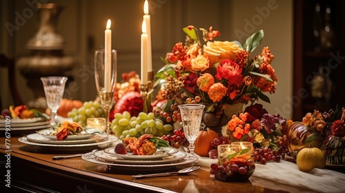 candles thanksgiving interior © vectorwin