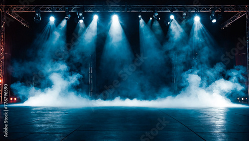 Lights and Smoke on Stage 