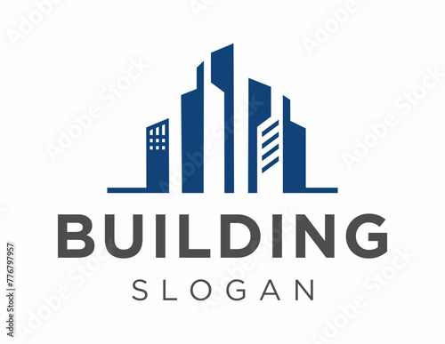 The logo design is about Building and was created using the Corel Draw 2018 application with a white background.