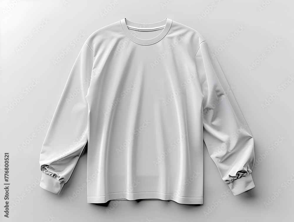 Blank White Long Sleeve Shirt Mockup for Merchandise Design and Brand Identity Presentation Blank White Long Sleeve Shirt Mockup for Merchandise Design and Brand Identity Presentation