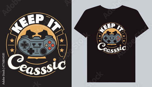 Gaming t-shirt design, gamer video game