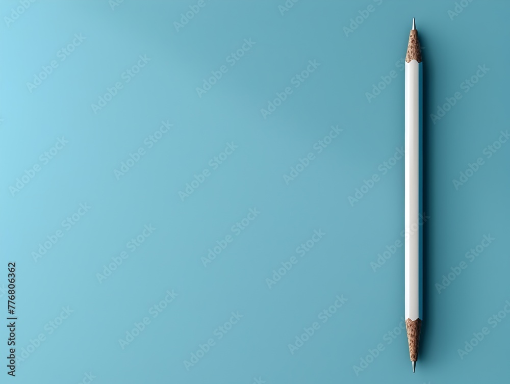 Minimalist Blue Workspace with Pencil Creativity and Productivity in a Streamlined Setup Minimalist Blue Workspace with Pencil Creativity and Productivity in a Streamlined Setup