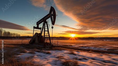 ground oil pump jack photo