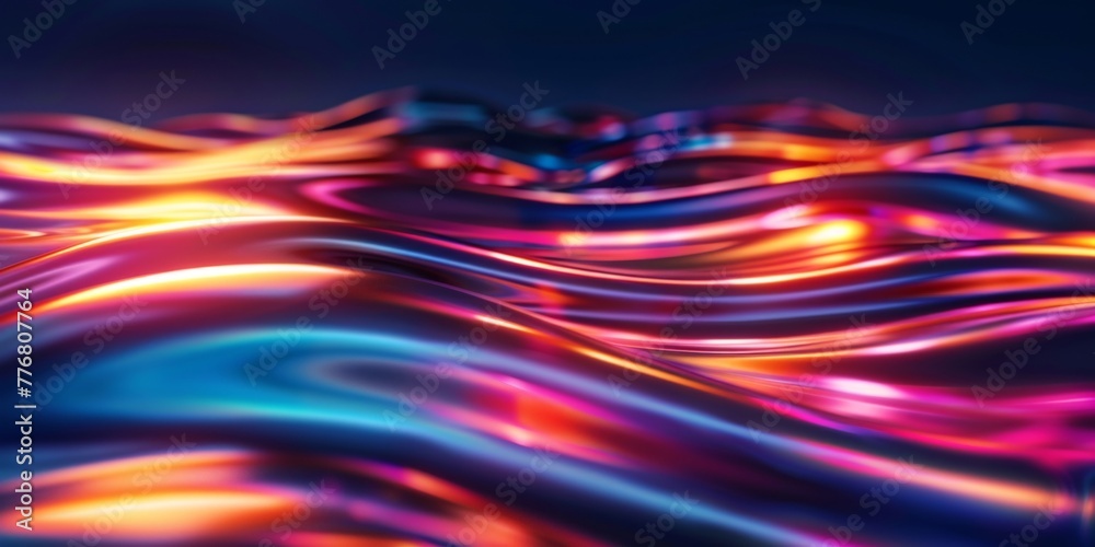 A blurred wave of light gently rippling and swirling, creating a mesmerizing effect as it travels through the space.