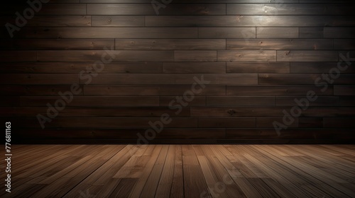 flooring dark wood plank © vectorwin