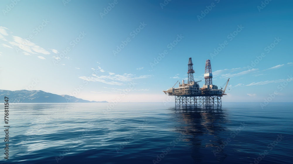 distance ocean oil rig