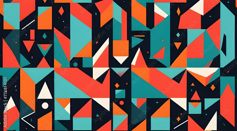 Obraz premium seamless geometric pattern