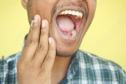 young man with sensitive teeth 