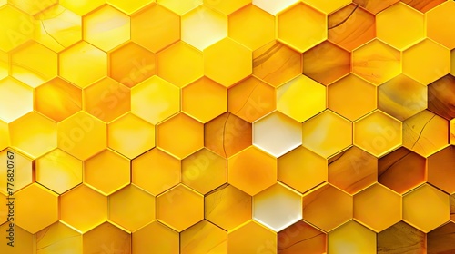 composition hexagon yellow