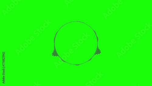 Circular graphic sound digital player waveform, 4k footage, music interface audio voice music sound color spectrum equalizer. 