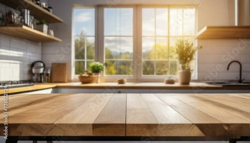 Serene Spaces: A Blurred Kitchen Through the Lens