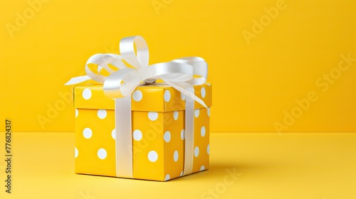 cheerful yellow gift