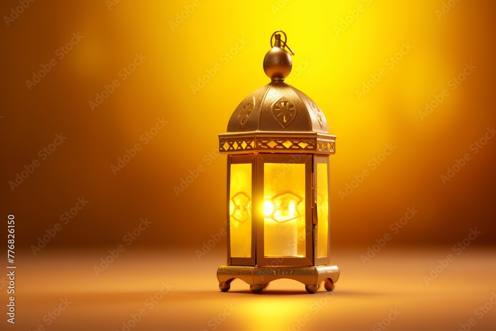 Eid mubarak and ramadan kareem greetings with islamic lantern and mosque. Eid al fitr background