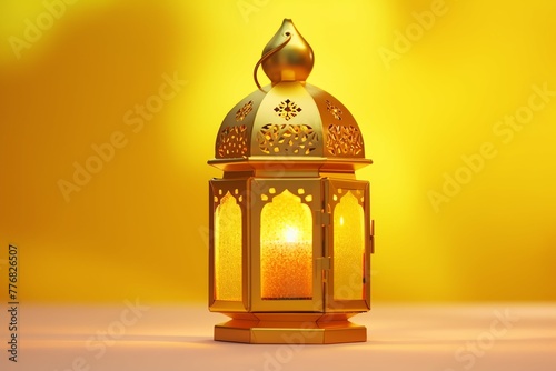 Eid mubarak and ramadan kareem greetings with islamic lantern and mosque. Eid al fitr background