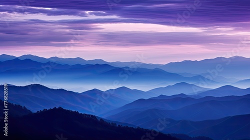 dramatic purple sky mountains © vectorwin