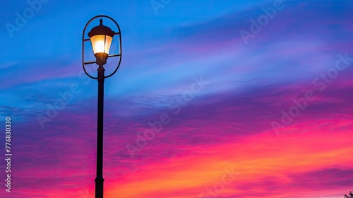 lone light post silhouette