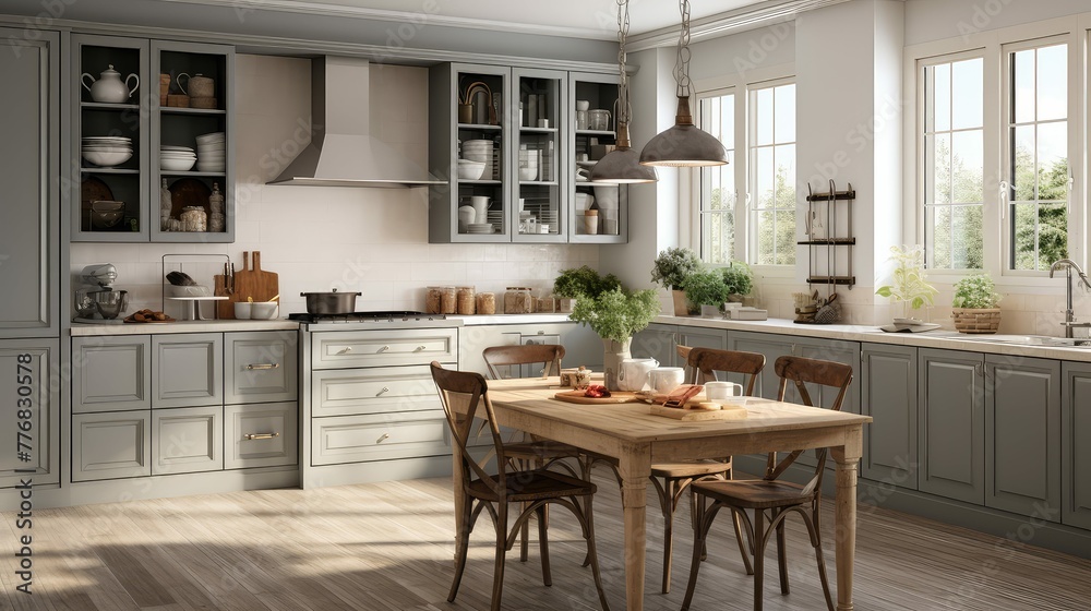 rustic grey kitchen cabinets