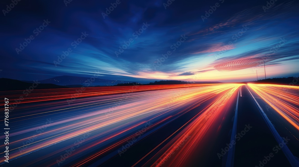 visual blurred car lights