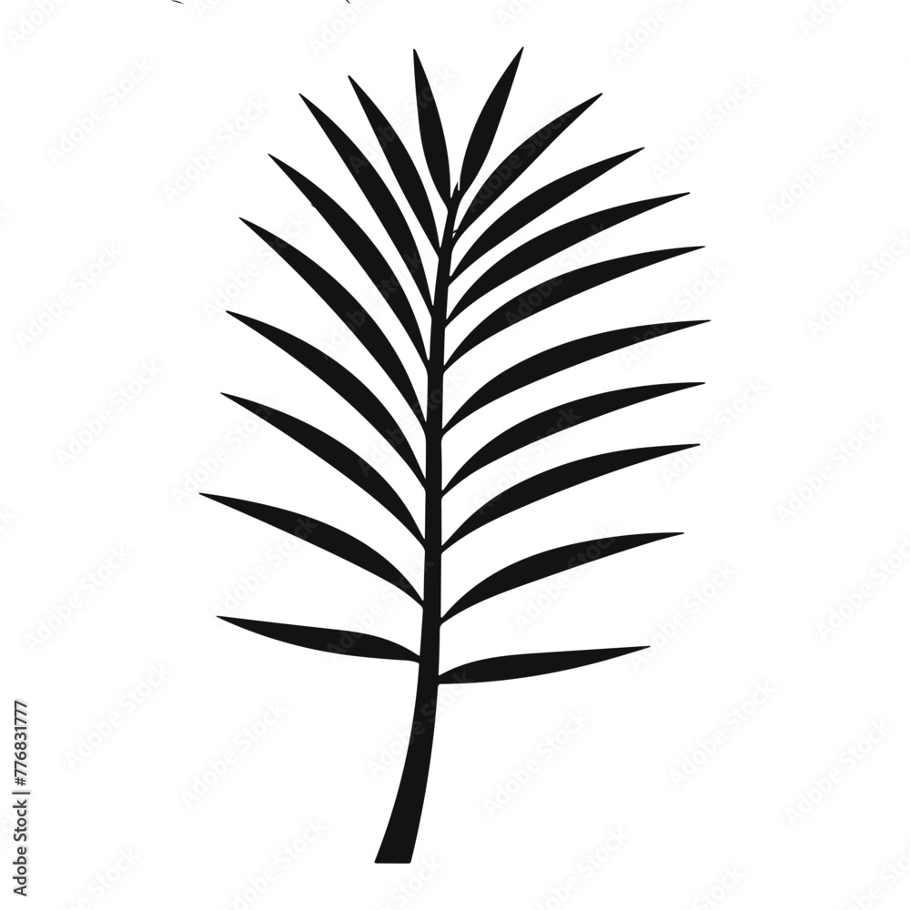 Palm banana leaf silhouette vector. Palm banana leaf silhouette vector.
