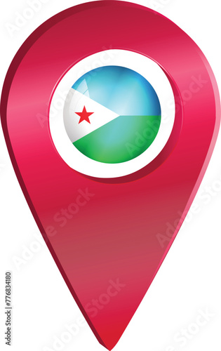 Destination pin icon with Djibouti flag.Location red map marker Free Download Destination pin icon with Djibouti flag.Location red map marker - GFXLoad