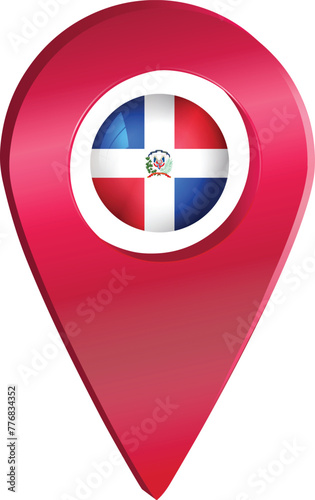 Destination pin icon with Dominican Republic flag.Location red map marker Free Download Destination pin icon with Dominican Republic flag.Location red map marker - GFXLoad
