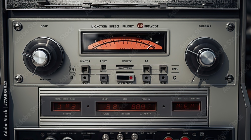 Fototapeta premium retro grey play button