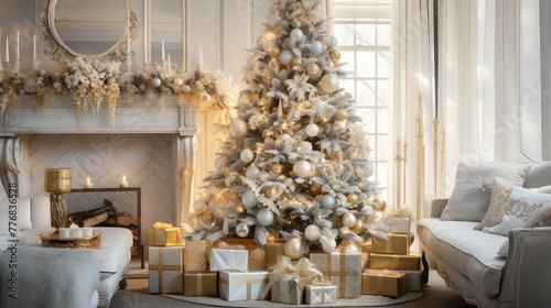 decorations gold silver christmas © vectorwin