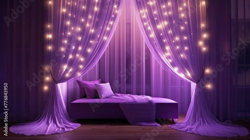 drapes purple curtain