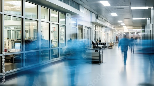 nurses blurred hospital interior © vectorwin
