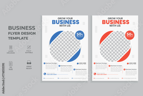  Business flyer design, modern and creative corporate flyer template, digital marketing agency a4 flyer, leaflet, poster, annual report cover with print ready.