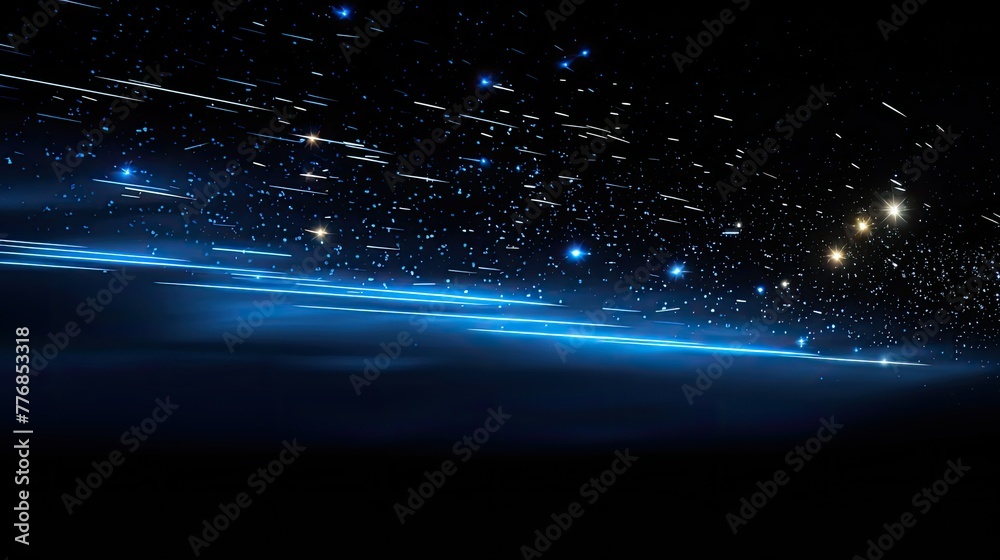 photograph blue falling stars In