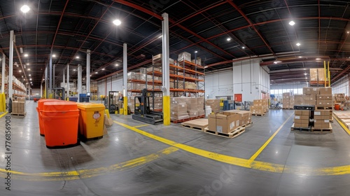 markings 360 view warehouse interior © vectorwin